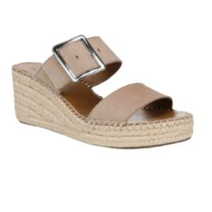 Franco Sarto coastal espadrille wedge neutral sandal size 10
